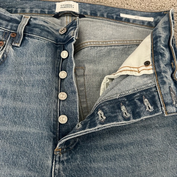 Citizens of Humanity Ayla Crop raw hem jean in Sodapop - Picture 8 of 11